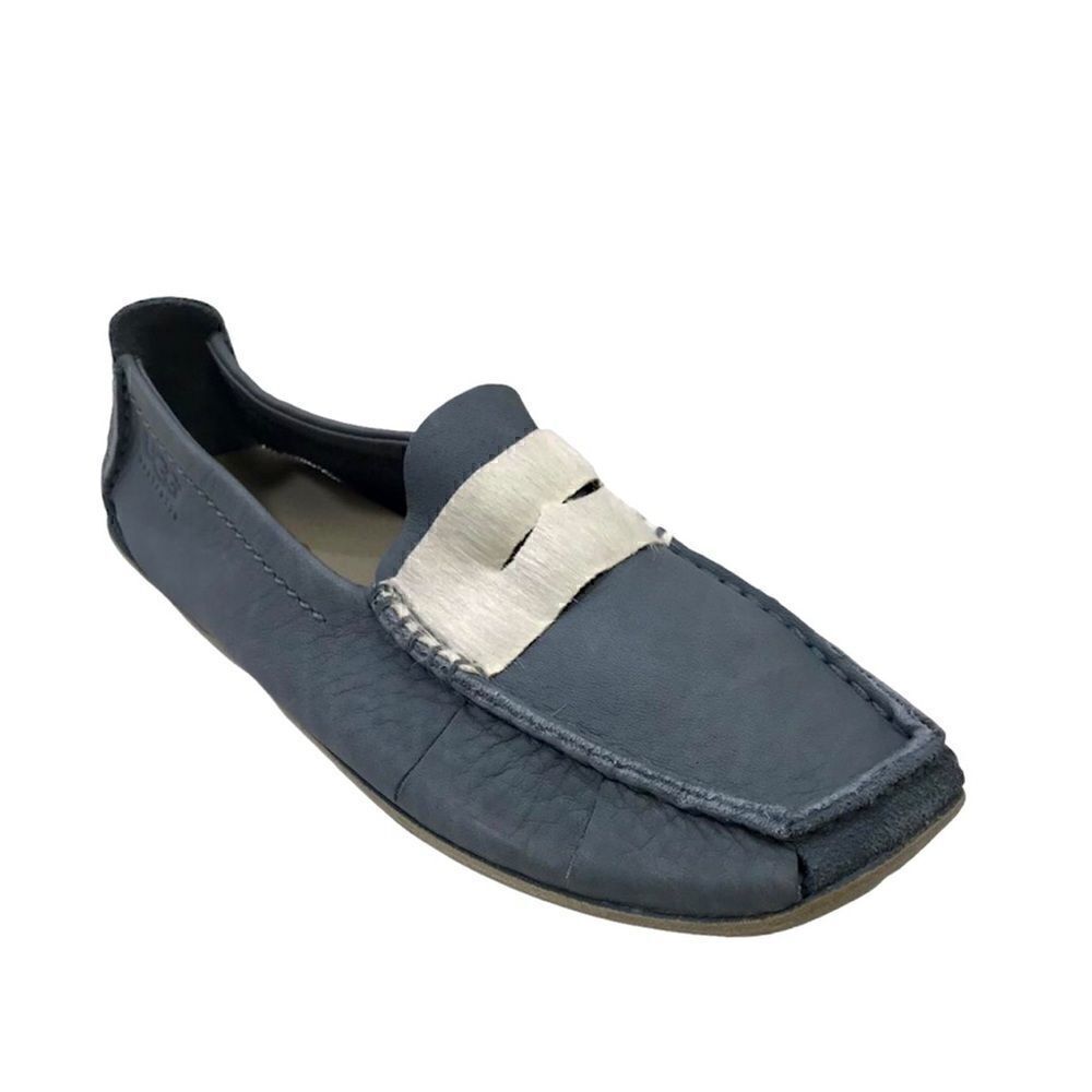 UGG Light Blue Suede Sheepskin Moccasins 7